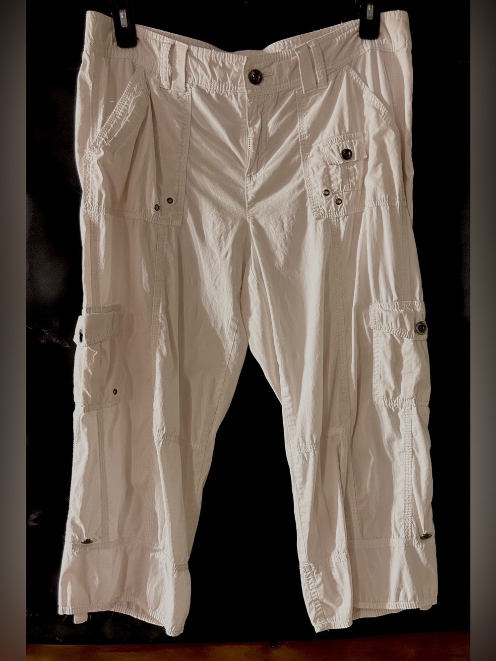 Women's Free People  Lightweight Cream Cargo Capris